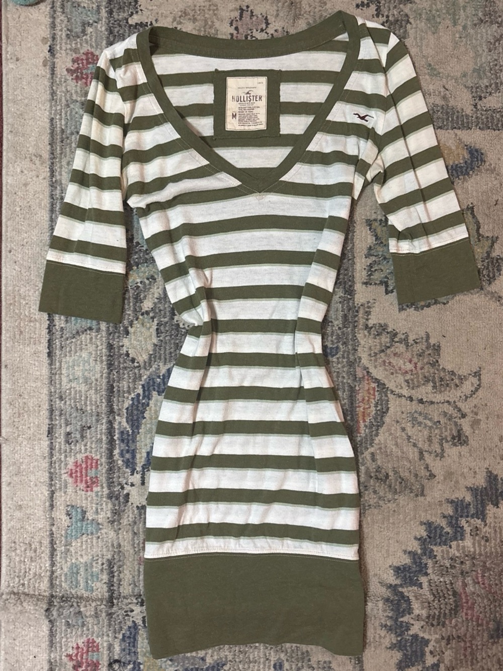 Vintage Hollister Striped V-neck Tee
